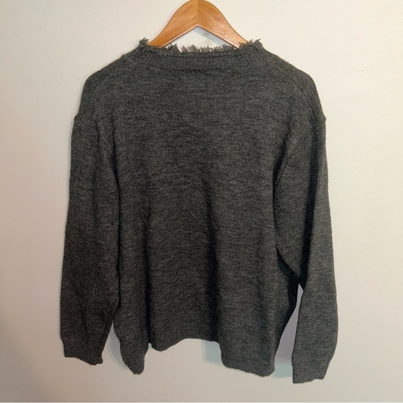 NWT Coco+Carmen Celleste Button Front Cardigan with Fringe Charcoal Size L / XL - Picture 6 of 8